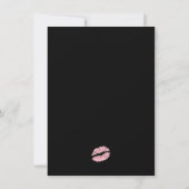 Pink Lips KISS Bachelorette Party Uitnodiging (Achterkant)