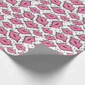 Pink Lips Kiss Lipstick Beauty Supply Distributeur Cadeaupapier (Hoek)