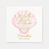 Pink Little Beach Babe Baby shower Servet (Voorkant)