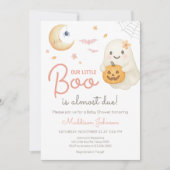 Pink Little Boo Baby shower Kaart (Voorkant)