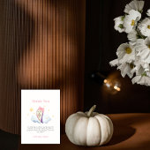 Pink Little Boo Bow Ghost Girl Baby shower Bedankkaart