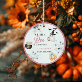 Pink Little Boo Ghost-Baby shower Bedankjes Labels