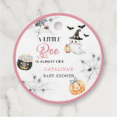Pink Little Boo Ghost-Baby shower Bedankjes Labels (Voorkant)