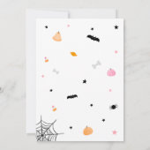 Pink Little Boo Ghost-Baby shower Kaart (Achterkant)