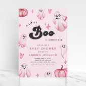 Pink Little Boo Ghost Baby shower Uitnodigen Kaart
