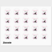 Pink Little Boo Ghost Witch Baby Shower Ronde Sticker (Vel)