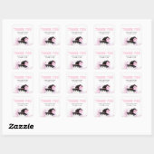 Pink Little Boo Ghost Witch Baby Shower Vierkante Sticker (Vel)