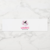 Pink Little Boo Ghost Witch Baby Shower Waterfles Etiket (Enkel label)