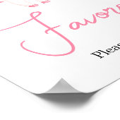 Pink Little Boo Halloween Baby shower Favorieten Poster (Hoek)