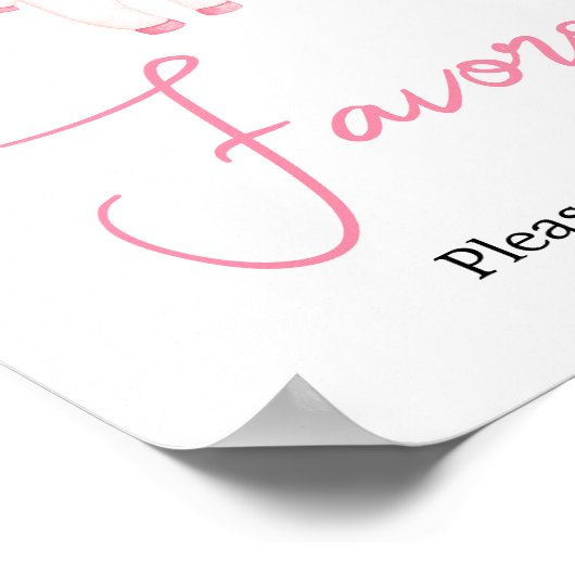 Pink Little Boo Halloween Baby shower Favorieten Poster (Hoek)