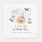 Pink Little Boo Halloween Baby shower Party Servet (Voorkant)