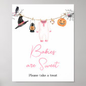 Pink Little Boo Halloween baby's zijn zoet Poster (Voorkant)