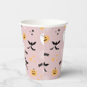 Pink Little Boo Halloween Ghost Papieren Bekers (Rechts)