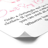 Pink Little Boo Halloween Zeg geen Baby Poster (Hoek)