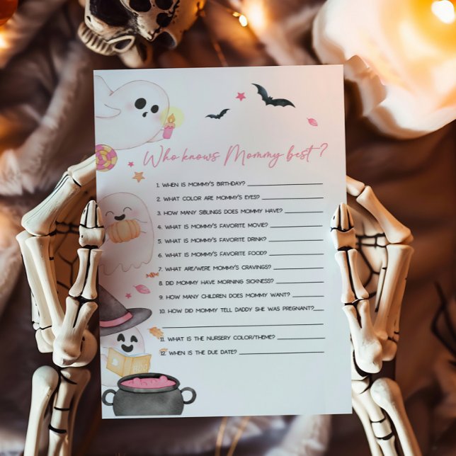 Pink Little Boo Wie kent mama het beste spel (Pink Little Boo Baby Shower Who knows Mommy Best Game)