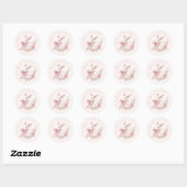 Pink Little Bunny Baby Shower Stickers (Vel)