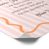 Pink Little Cutie Citrus Douche Advies voor Baby Poster (Hoek)