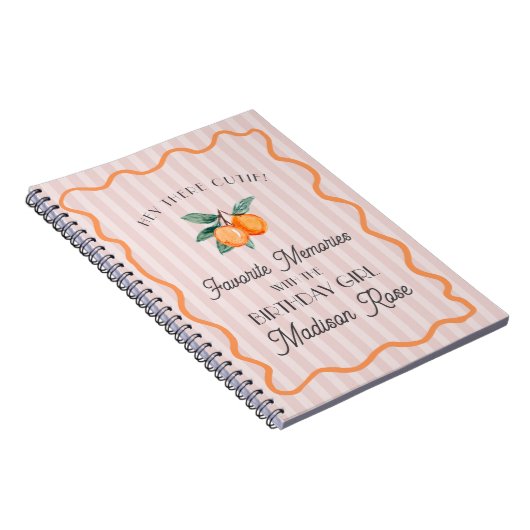 Pink Little Cutie Favoriete Herinneringen Verjaard Notitieboek (Rechterzijde)