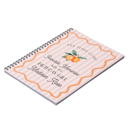 Pink Little Cutie Favoriete Herinneringen Verjaard Notitieboek (Linkerzijde)