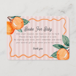 Pink Little Cutie Pastel Citrus Boeken voor Baby Informatiekaartje