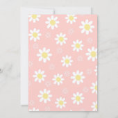 Pink Little Cutie Pie First Birthday Daisy Floral Kaart (Achterkant)