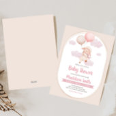 Pink Little Lamb Baby Shower Kaart