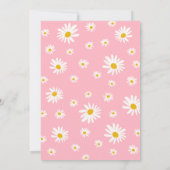 Pink Little Miss ONEderful Daisy 1st Birthday Bedankkaart (Achterkant)