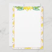 Pink Little Monkey Baby Girl Verjaardagsfeestje Kaart (Achterkant)