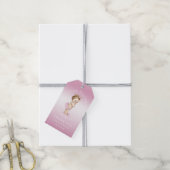 Pink Little Princess Baby shower gepersonaliseerd Cadeaulabel (Met Touw)