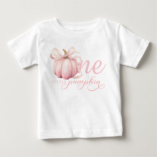 Pink Little Pumpkin 1st Birthday Shirt (Voorkant)