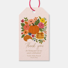 Pink Little Pumpkin Baby shower Dank je wel Cadeaulabel