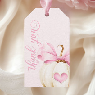 Pink Little Pumpkin Baby shower Favoriet Cadeaulabel