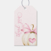 Pink Little Pumpkin Baby shower Favoriet Cadeaulabel (Voorkant)
