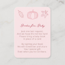 Pink Little Pumpkin Baby shower Neem een boek mee