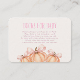 Pink Little Pumpkin Boeken voor Baby kaart Visitekaartje