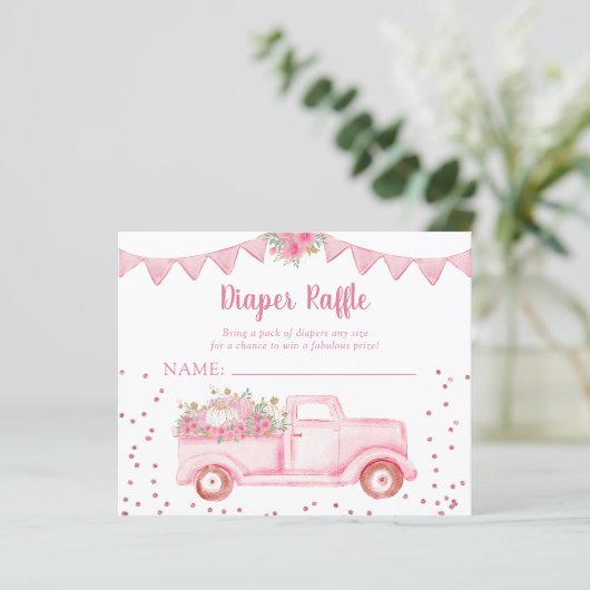 Pink Little Pumpkin Diaper Raffle (Staand voorkant)