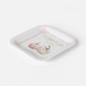 Pink Little Pumpkin Party Plates Papieren Bordje (Gebogen)