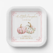 Pink Little Pumpkin Party Plates Papieren Bordje (Voorkant)