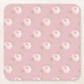 Pink Little Pumpkin Pattern Herfst Baby shower Kartonnen Onderzetters (Voorkant)