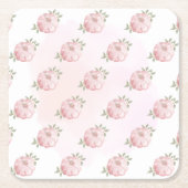 Pink Little Pumpkin Pattern Herfst Baby shower Kartonnen Onderzetters (Voorkant)