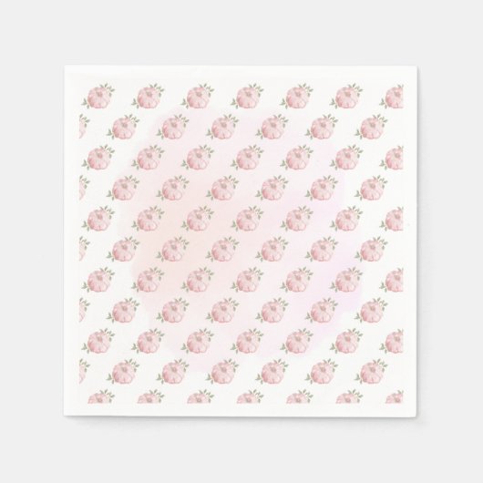 Pink Little Pumpkin Pattern Herfst Baby shower Servet (Voorkant)