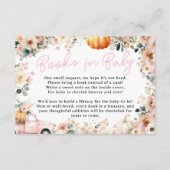 Pink Little Pumpkin Truck Bloemenboeken voor Baby Informatiekaartje (Voorkant)