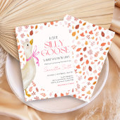 Pink Little Silly Goose Baby Shower Kaart