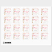 Pink Little Silly Goose Baby Shower Vierkante Sticker (Vel)
