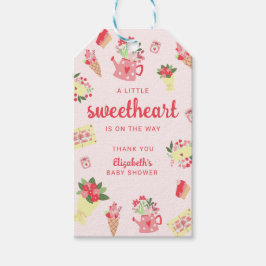 Pink Little Sweetheart on the Way Baby Shower Cadeaulabel
