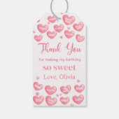 Pink Little Sweetheart Valentijn Verjaardag Gift L Cadeaulabel (Achterkant)