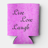 Pink Live Love Lach Stubby Holder, Blikjeskoeler (Voorkant)