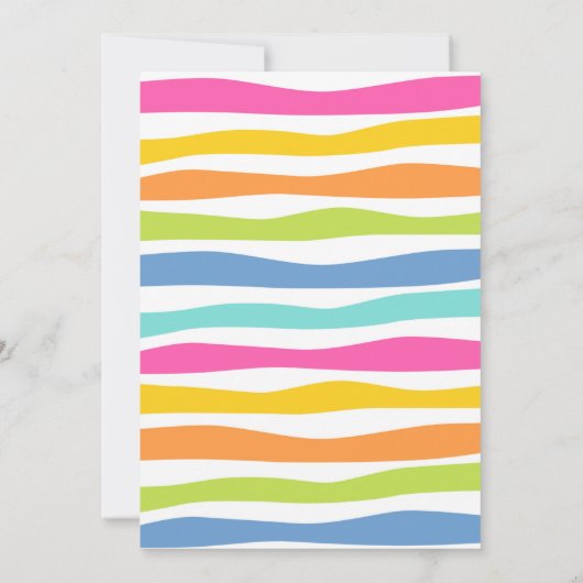 Pink Llama Cactus Uitnodiging voor verjaardag (Achterkant)