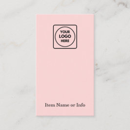 Pink Logo | Custom Modern Jewelry Earring Branding Visitekaartje