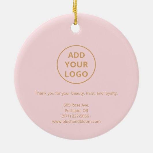 Pink Logo Ornament for Salons (Achterkant)